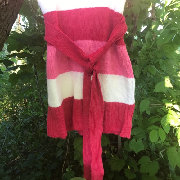 🔴Cute Striped Belted Turtle Neck Sweater Shirt Dress - Picture 3 of 9